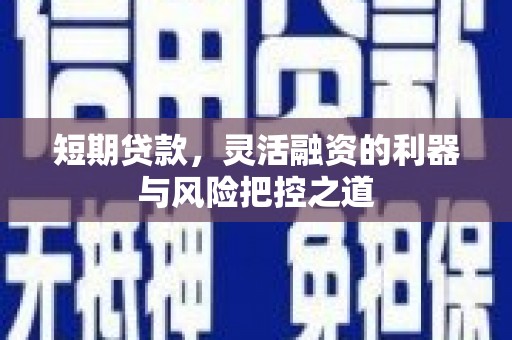 如东短期贷款，灵活融资的利器与风险把控之道