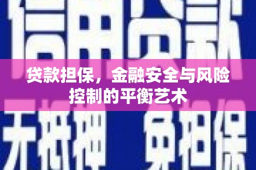 张掖贷款担保，金融安全与风险控制的平衡艺术