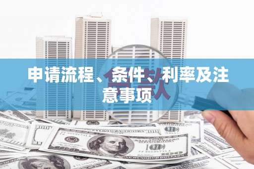 阳新申请流程、条件、利率及注意事项