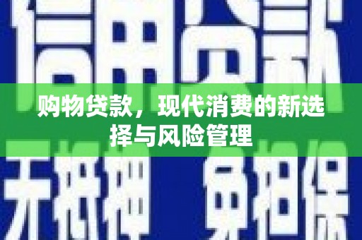 罗定购物贷款，现代消费的新选择与风险管理