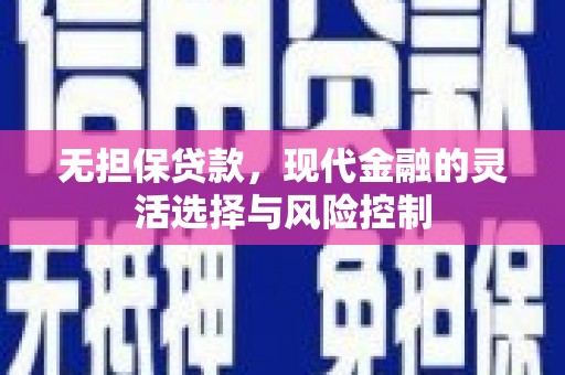 德州无担保贷款，现代金融的灵活选择与风险控制
