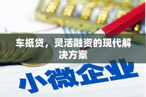 武陵源车抵贷，灵活融资的现代解决方案