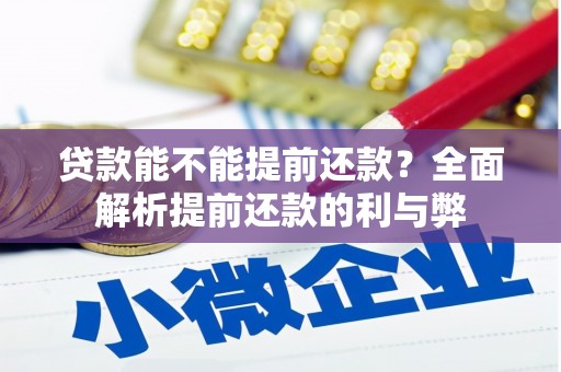 离石贷款能不能提前还款？全面解析提前还款的利与弊