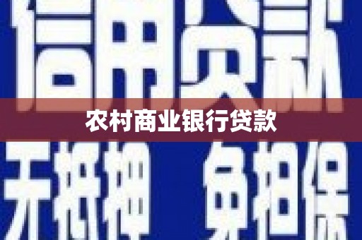 三水农村商业银行贷款