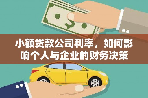 南县小额贷款公司利率，如何影响个人与企业的财务决策
