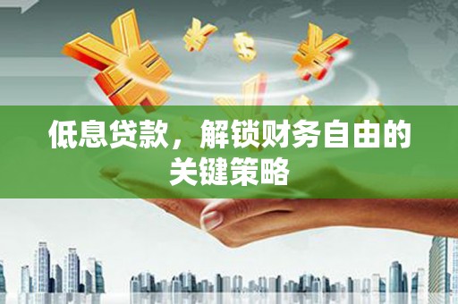 南山低息贷款，解锁财务自由的关键策略