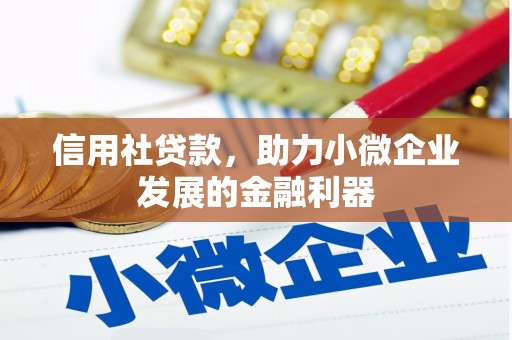 台东信用社贷款，助力小微企业发展的金融利器