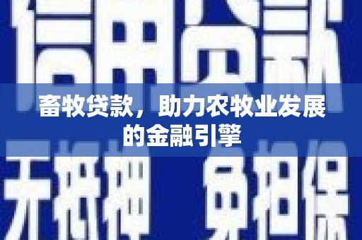 马边畜牧贷款，助力农牧业发展的金融引擎