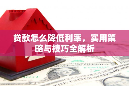 鄯善贷款怎么降低利率，实用策略与技巧全解析