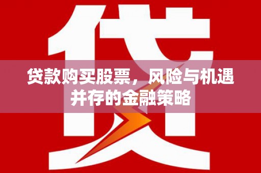 埔盐贷款购买股票，风险与机遇并存的金融策略